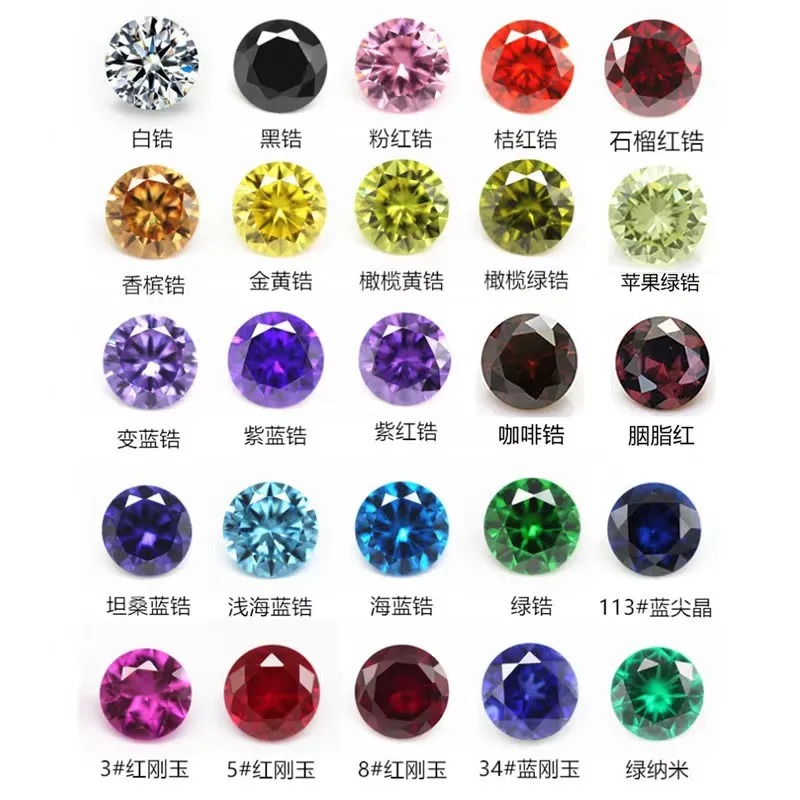 Sapphire/crystal Rhombus Zircon Pendant Necklace - image 03