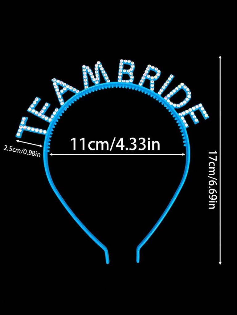 1pc Bridal Wedding Bridesmaid Crystal Letter Hairband, Suitable For Bride Gift, Bachelorette Party, Wedding - image 01