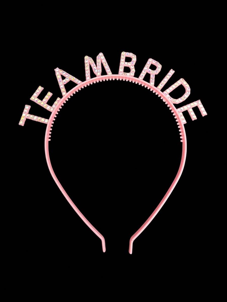 1pc Bridal Wedding Bridesmaid Crystal Letter Hairband, Suitable For Bride Gift, Bachelorette Party, Wedding - image 03