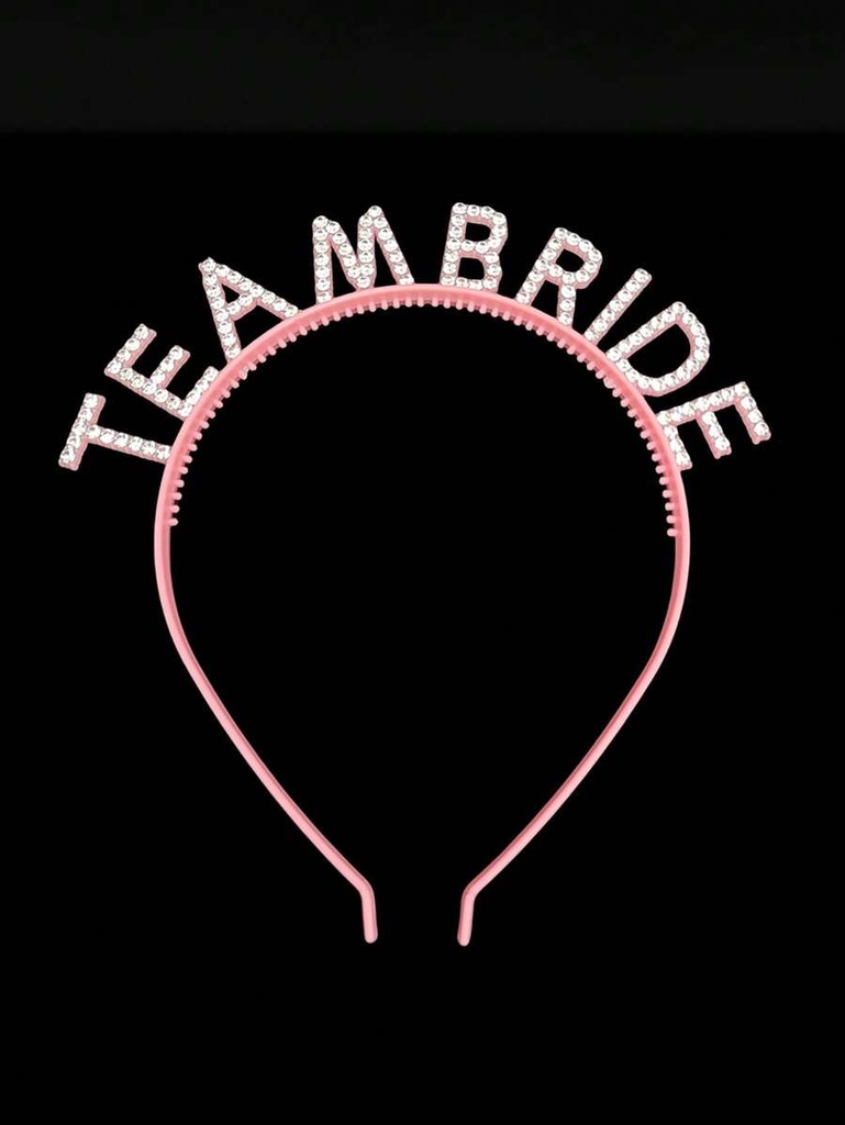 1pc Bridal Wedding Bridesmaid Crystal Letter Hairband, Suitable For Bride Gift, Bachelorette Party, Wedding - image 04