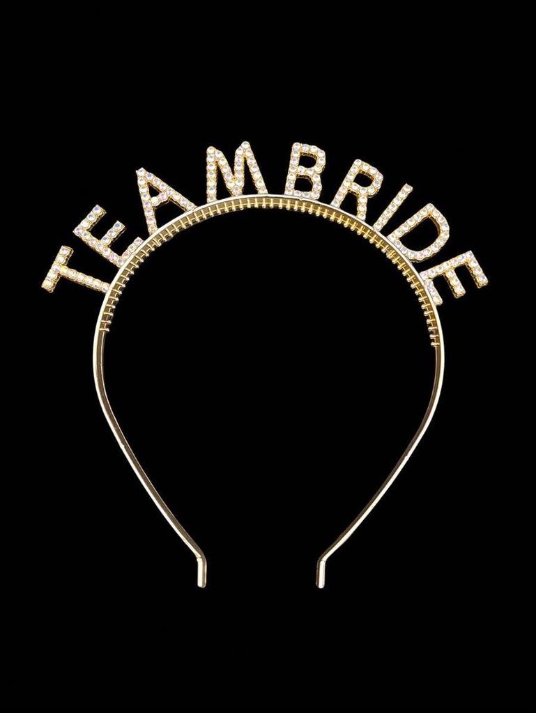 1pc Bridal Wedding Bridesmaid Crystal Letter Hairband, Suitable For Bride Gift, Bachelorette Party, Wedding - image 05