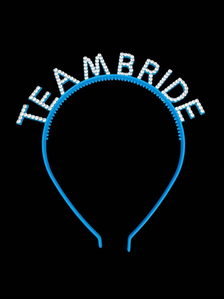 1pc Bridal Wedding Bridesmaid Crystal Letter Hairband, Suitable For Bride Gift, Bachelorette Party, Wedding - image 07