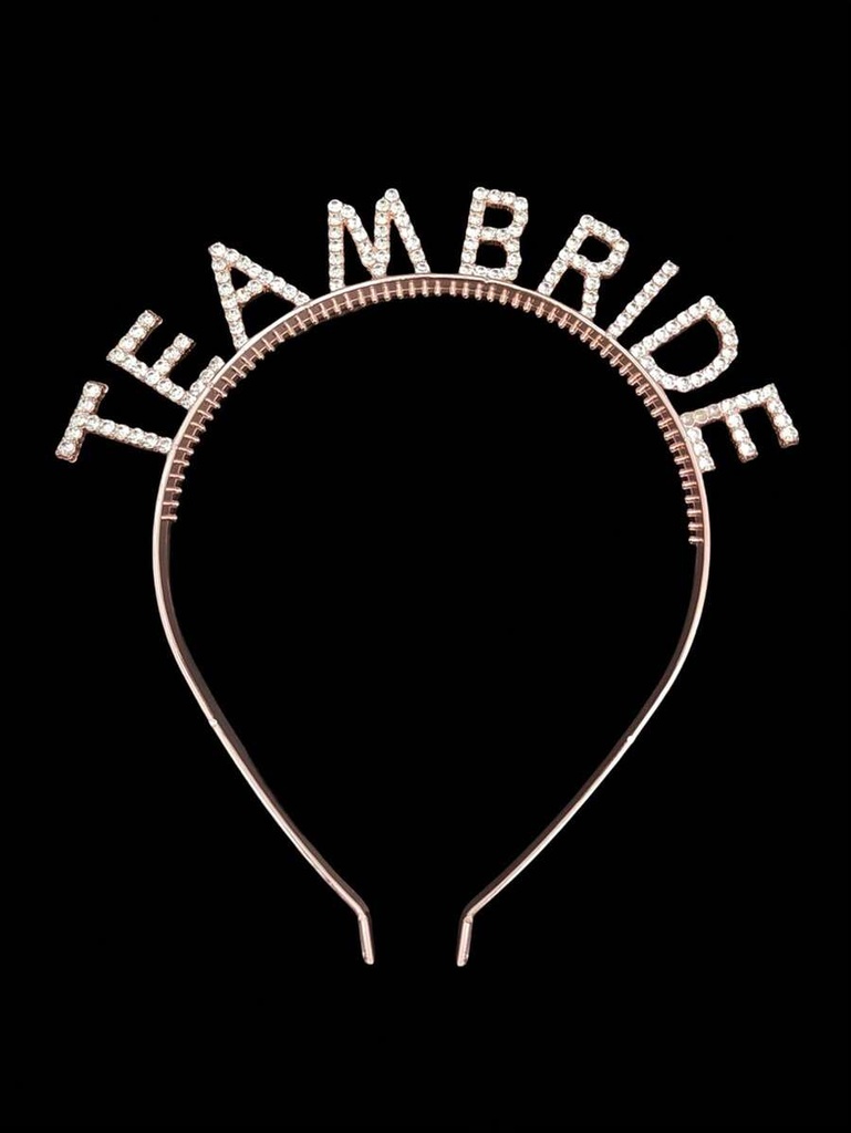 1pc Bridal Wedding Bridesmaid Crystal Letter Hairband, Suitable For Bride Gift, Bachelorette Party, Wedding - image 08