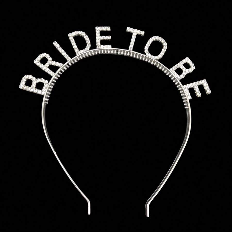 1pc Bridal Wedding Bridesmaid Crystal Letter Hairband, Suitable For Bride Gift, Bachelorette Party, Wedding - image 18