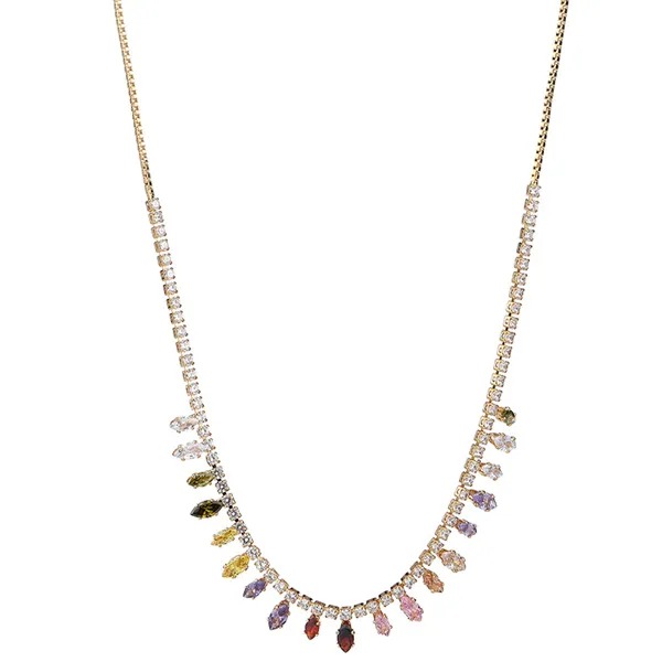 Our Exquisite Colorful Zircon Necklace: shines like the brightest stars in the night sky