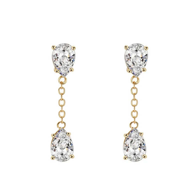 Shiny CZ dangle earrings: Hot Sale Wholesale Accessory
