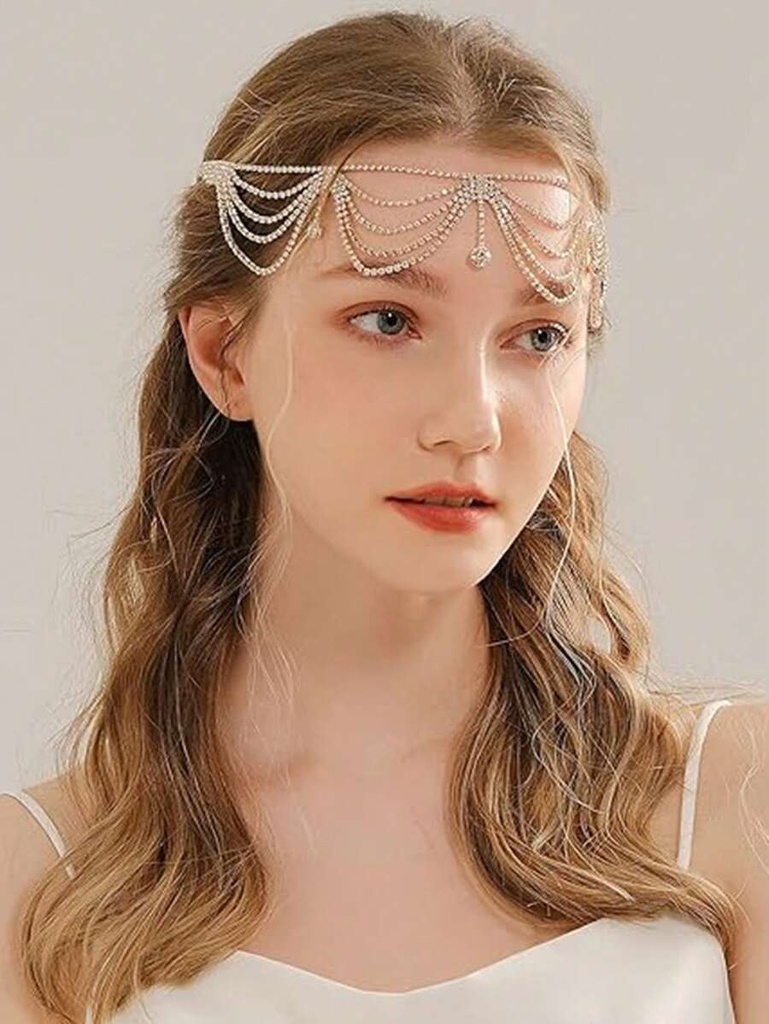 1 Pc Bridal Headpiece, Rhinestone Headband For Wedding Dress, Formal Ball Gown Headdress